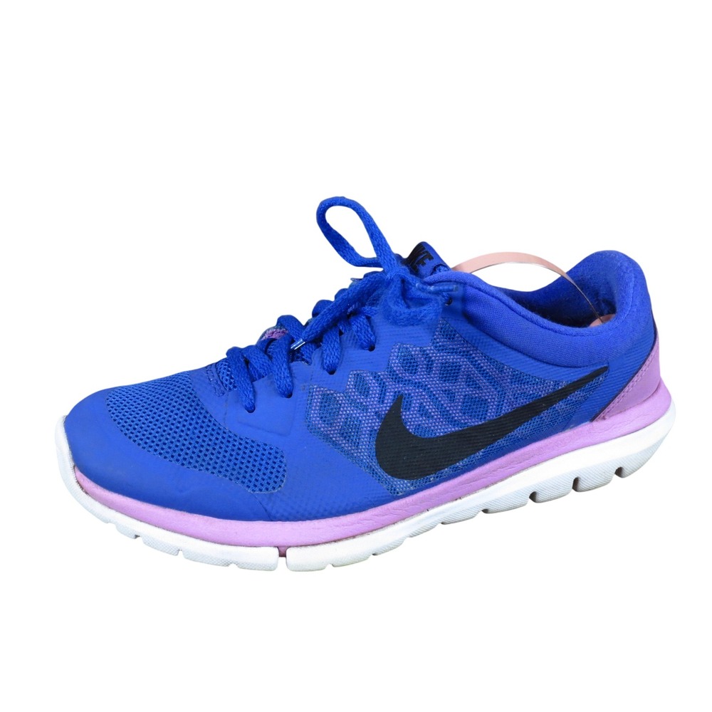 Nike Flex 2015 RN Women Running Shoes Size 8.5 Athletic Training Blue Pink Mesh